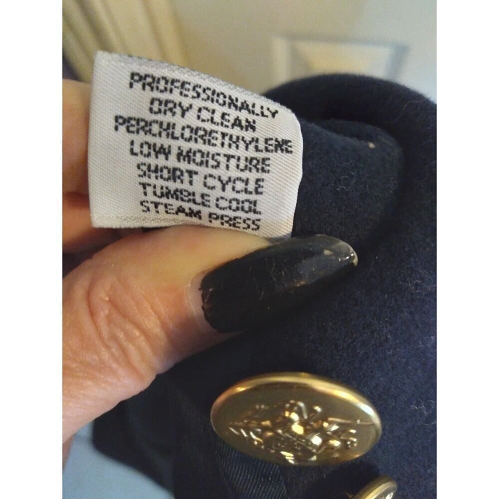 Forecaster Of Boston Wool Peacoat Coat Blue Gold Button Pockets Women's Sz 15/16 - Picture 9 of 9